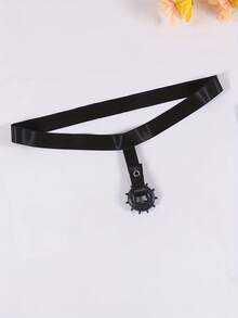 Ropa interior tipo suspensorio de color negro sólido y minimalista para hombres