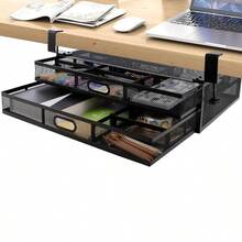 Under Desk Drawers For Organization Hanging Desktop Organizer Drawer Organiser Underdesk Storage Drawer For Home Office - 肉凍 - 查看 1