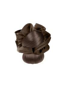 Low Bun Synthetic Wig Claw Clip, Chicken Feather Clip Hair Bun, Fluffy Back Head Flower Bud Wig Hair Accessories 1pc Fashion Hair Clips Autumn Accessories Fall Winter For Vacation Outfits Woman Summer - Multicolor - View 14