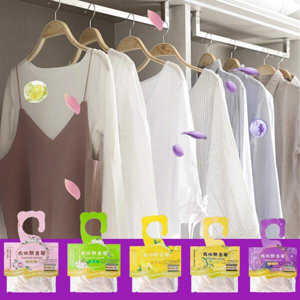 1/5/10/20PCS Lavender Wardrobe Fragrance Bag For Long Lasting Fragrance Room Toilet Deodorizing Fragrance Bedroom Car Mounted Wardrobe Hanging Small Fragrance Bag Can Be Placed In Drawers, Wardrobes, Bathrooms, And Cars Wheat Straw Freshener, Air Freshener Bag