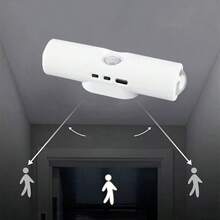 New Magnetic Wall Light Rechargeable Night Light, Smart Motion Sensor Light, Self-Adhesive Hillside Dual Cat Eye Atmosphere Lamp For Stairs, Indoor, Outdoor, Balcony - 1-pack Wall Light - View 9
