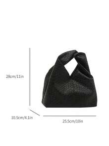 时尚腋下小手提包，2025新款编织新月包，百搭小手提包 - 彩色 - 查看 4