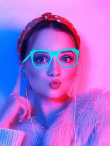 10 对活力霓虹灯派对眼镜 | 亮面暗夜型，变色 | 耐用塑料镜框，适用于酒吧、KTV、派对、影楼 | 有趣且喜庆的配饰，派对配饰 | 欢快的设计 | 发光眼镜，派对配饰 - 彩色 - 查看 5