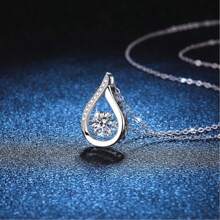 Silver Necklace, Anniversary Eternity Jewelry Present For Mother Wife, Birthday Christmas Valentines Gifts For Women