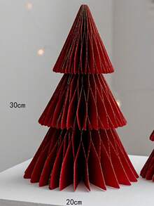 1pc Elegant Scandinavian Folded Paper Tree, Honeycomb Christmas Tree,Magnetic,Durable,Quick To Assemble Easy To Reuse, Reusable Tabletop Christmas Decor, Christmas Decorations Desk Decor Accessories -Minimalist Charm, Holiday Season Decor, - Multicolor - View 13
