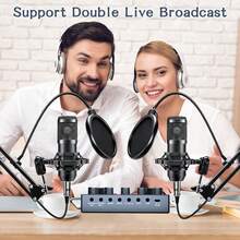 [Professional Podcast Kit] Professional V8S Podcast Equipment Kit   BM800 Wired Microphone And V8 Sound Card - Voice Converter, Audio Interface, Live Sound Card For Recording, Singing, Live Broadcasting And Gaming - V8S Set - View 7