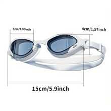 1 pereche ochelari de înot profesionali anti-aburire, impermeabili, lentile acoperite de înaltă definiție, design unisex, echipament de înot