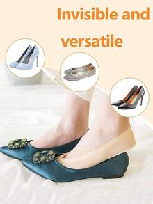 1 Pair Women's Thin Arch Support Cushion Socks, Seamless Non-Slip Breathable Moisture-Wicking Foot Pads, Suitable For High Heels And Flats - Multicolor - View 6