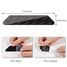 Reusable Rug Grippers 12PCS – Anti-Slip Trapezoid Floor Grip Pads With Adhesive For Rugs On Hardwood, Tile, Laminate, Prevent Movement, Curling, Ideal For Home With Pets Or Kids - 12件/套 - 查看 4