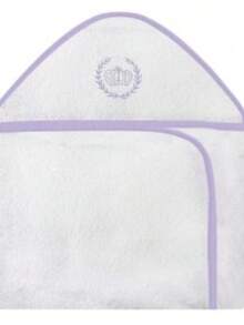 Embroidered Bath Towel With Double Diaper And Hood For Baby.