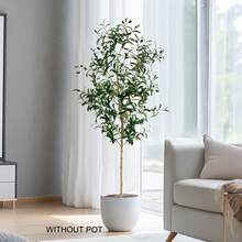 1 peça 120-180 cm Planta Artificial de Oliveira Galhos de Árvore Falso Verde Planta Falsa Folha de Plástico Planta Alta Ornamental Realista Planta Falsa de Interior para Casamento Casa Hotel Escritório Decoração de Festa