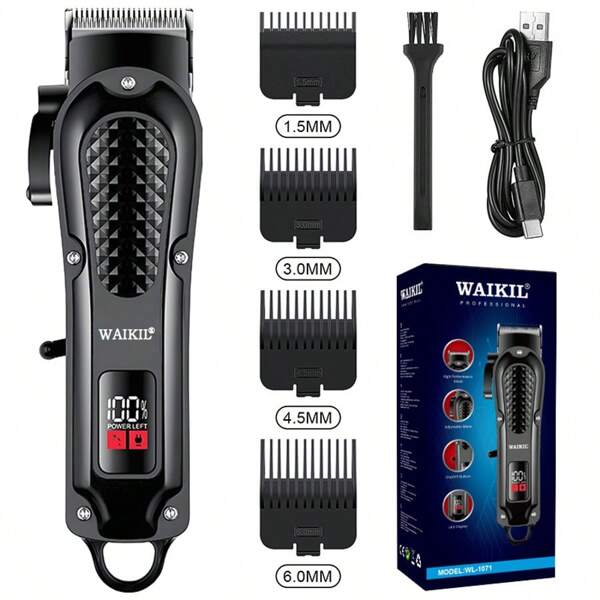 Elektrische Haarschneidemaschine, kabellose Glatzkopf-Rasiermaschine, Ladeset mit Haarschneidewerkzeug