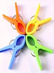 4/8 Windproof Beach Towel Clips, Made Of Durable Plastic, Suitable For Towels, Clothes, Quilts, Outdoor Use, Swimming Pools And Lawn Chairs, Safely Fix Large Adult Towels, Practical Hooks Firmly Fix Continuous Sunlight