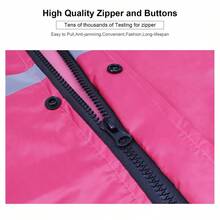 Pahajim Long Lightweight Waterproof Raincoat For Adults With Hood - Unisex Rain Poncho Jacket, Windbreaker - 玫瑰紅 - 查看 5