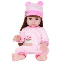 Quà tặng sinh nhật cho búp bê em bé 16-18 inch, quần áo búp bê - Bộ áo liền quần hình thỏ bong bóng màu tím, Bộ áo liền quần hình thỏ bong bóng màu hồng (Không bao gồm búp bê) - Nhiều màu - Xem 4