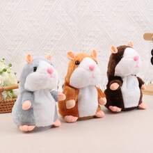 Juguete de peluche de hámster eléctrico parlante lindo, aprende a imitar el habla y asentir. Juguete de peluche interactivo de hámster, regalo para bebés, juguetes de peluche, juguetes, costura, lujoso, regalo para niñas, juguete de ratón de peluche. - Multicolor - Ver 9