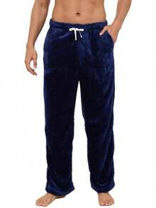 Mens Plush Warm Pajama Pants, Fluffy Soft Fleece Sleep Pant With Pockets Lounge Pj Bottoms For Menhalloween