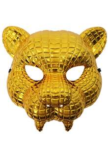 1/2 件万圣节半脸面具，金属金色动物面具，适用于化妆舞会、狂欢派对、角色扮演道具 - 彩色 - 查看 8