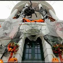 1pc Colorful Spider Web Stretch Super Elastic Spider Cotton Web Fake Spider Halloween Decoration