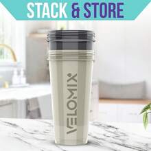 2 Pack 28oz Fitness Shaker Bottles With Stainless Steel Whisk Balls, Leakproof Protein Mixer Cup For Gym Workout School Travel, Includes Cleaning Brush & Wide Mouth Design For Easy Mixing - 灰色/白色 - 查看 6