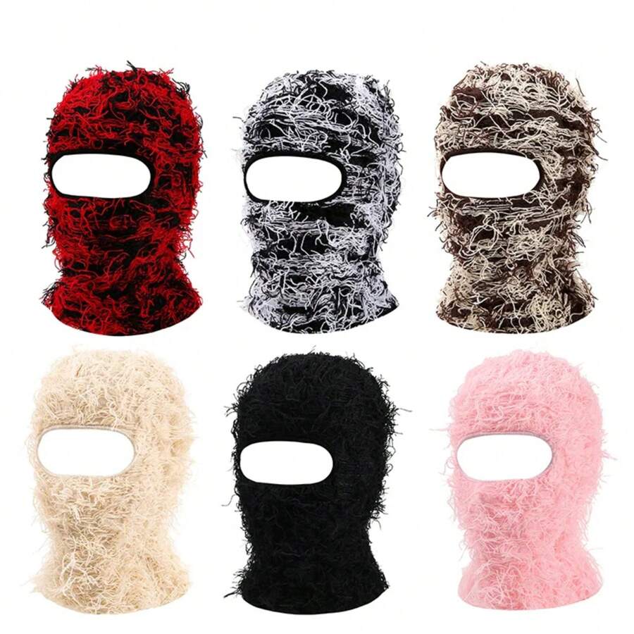 Máscara de esquí de cara completa, gorro, pasamontañas, gorro de punto desgastado, gorro de camuflaje para hombres, gorro de invierno cálido a prueba de viento para mujeres, gorro de cuello para bicicleta