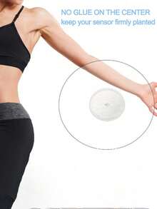 20/50pcs Waterproof Anti-Sweat Sensor Stickers, Non-Slip Adhesive Sensor Fixation Stickers, Invisible Seamless Fixation Stickers, Suitable For Sports & Fitness, Blood Glucose Monitors And Muscle Training - Blue and White - View 4