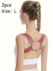 Corrector de postura ajustable para mujeres y hombres, soporte de postura invisible para adultos, cinta de soporte para la espalda y los hombros para mejorar la postura, soporte para la espalda y el pecho, cinta moldeadora del Body, unicolor de poliéster, accesorios de sujetador, sin batería requerida
