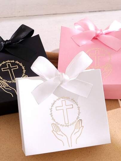 This 5-Piece Set Of Chic Mini Gift Boxes Is Perfect For Special Occasions And Features Multicolored Gift Bags With Elegant Ribbons And A Gold Cross Motif. Perfect For Candies, Chocolates, And Small Gifts. Ideal For Holidays, Christmas, Religious Events, And Thoughtful Surprises. Stylishly Packaged, It Makes For A Memorable Gift.