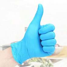 100 只一次性手套，多用途手套适用于医疗、清洁、厨房、户外、食品准备，也适用于家庭、医院、餐厅、厨房、宠物店、户外花园、野餐