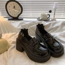 Women Loafers Shoes - 亮光黑 - 查看 6