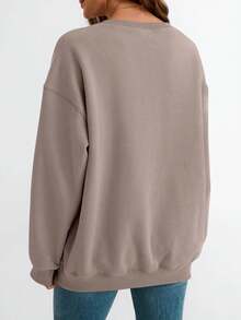 Womens Sweatshirts Oversized Crewneck Y2K Hoodies Fall Fashion 2025 Teen Girls Clothes Cute Winter Pullover Sweater - trắng - Xem 10