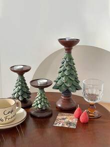 圣诞树造型烛台，香氛装饰托盘套装，圣诞主题节日风格，营造温馨氛围，是节日装饰和礼品的最佳选择，家居装饰，圣诞装饰，房间装饰，圣诞礼物 - 彩色 - 查看 4