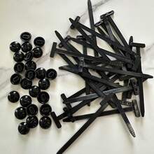 100 piezas/50 piezas Bridas de nailon de alta resistencia con cierre automático, multiusos para sujetar cables, alambres, mangueras, proyectos DIY, uso en oficina y exterior, herramienta de fijación duradera, material de alta resistencia, organización del hogar