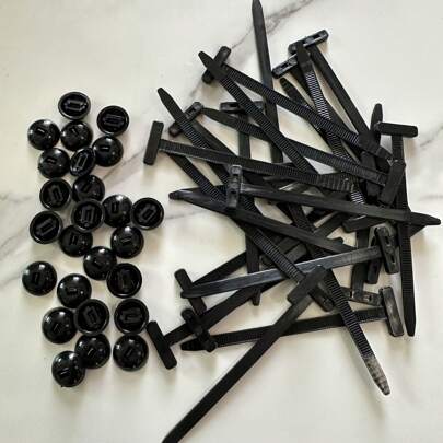 100 piezas/50 piezas Bridas de nailon de alta resistencia con cierre automático, multiusos para sujetar cables, alambres, mangueras, proyectos DIY, uso en oficina y exterior, herramienta de fijación duradera, material de alta resistencia, organización del hogar