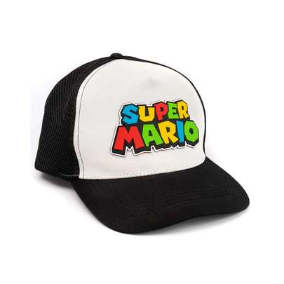  Vanilla Underground X Nintendo Boys Black Adjustable Flat Cap | Nintendo Baseball Cap | Officially Licensed Merch