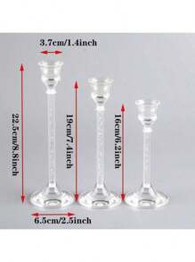 1pc/3pcs/12pcs European Style Acrylic Candle Holders, Dining Table Candle Cups, Wedding Decor, Candlelight Dinner, Fashionable Acrylic Candle Accessories