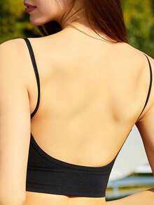 4 piezas de sujetadores deportivos sin costuras y con rayas para mujeres, ropa interior acolchada sexy y cómoda - Multicolor - Ver 10