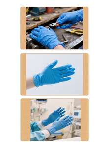 100 只一次性手套，多用途手套适用于医疗、清洁、厨房、户外、食品准备，也适用于家庭、医院、餐厅、厨房、宠物店、户外花园、野餐