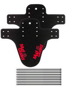 适用于山地车/公路车的快速释放挡泥板 | 高折射率塑料和免工具安装 - 适合所有尺寸的前后通用挡泥板，带防锈安装支架，加厚加宽自行车 - 全覆盖防雨保护器 - 彩色 - 查看 13