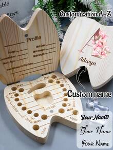 Custom Baby Teeth Storage Box With Initials,Personalized Name Teeth Decorative Box,Customized Personal Data Deciduous Teeth Box,Baby Shower,Customizable Birthday Gifts,The First Gift For Your Child,Thanksgiving Day,Birthday Gifts,Bedroom,Versatile,New Mother Souvenir Gifts,Dad,Boy,Girl,Family,Friend - phong cách A - Xem 1