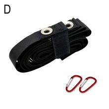 Cinturón de extensión para toldo de tienda, tendedero multifuncional, a prueba de viento, herramienta de camping al aire libre, cuerda de nylon para mochilero con 2 mosquetones - Negro - Ver 3