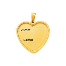 5 Stücke 13x18/18x25mm Edelstahl-Tropfen-Herz-Zargeneinsätze, Anhänger, Fassungen zum Basteln von Ohrringe, Halsketten, Schmuck