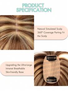 Aplique de Cabelo Humano com Franja Loira Reta para Cabelos Finos, Multiuso e Unissex, Clipes de Cabelo para Estilizar e Dar Volume, Acessório Versátil de Cabelo Humano