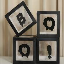 1件/4件/8件万圣节气球装饰套装3D鬼南瓜头气球盒创意派对装饰派对家居户外恐怖场景布置