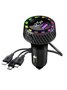 3.1A Multi-Function Car Charger With 3-In-1 Charging Cable