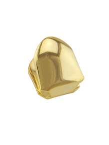 1 Set Classic Smooth Single Tooth & Hollow Tooth Combination Jewelry, Suitable For Party, Daily Wear, Unisex