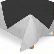 Kit 10 TNT Tablecloths 1x1m + 10 Stain Covers 70x70 Cm 40gr - For Party Decoration - BLANCO Y ROJO - Ver 3