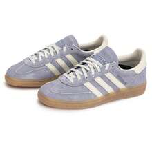 Adidas Originals 女款休閒鞋 HANDBALL SPEZIAL W 輕便板鞋日常輕鬆舒適運動鞋JR0849 - 銀灰紫羅蘭/乳白色/樹脂黃 - 查看 3