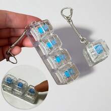 1个减压键盘键帽挂件 - 多色可选，带扣环，适用于机械键盘 - 完美的 情人节礼物和时尚配饰