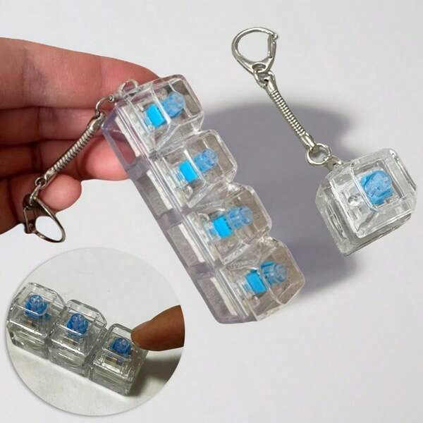 1 pieza Encanto de tecla de teclado para alivio del estrés - Multicolor, Llavero con broche para teclados mecánicos - Regalo perfecto para el Día de San Valentín y accesorio de moda